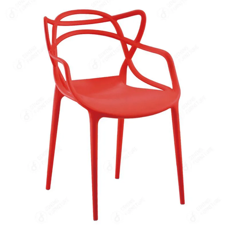 One Piece Plastic Dining Chair With Hollow Backrest DC-N01