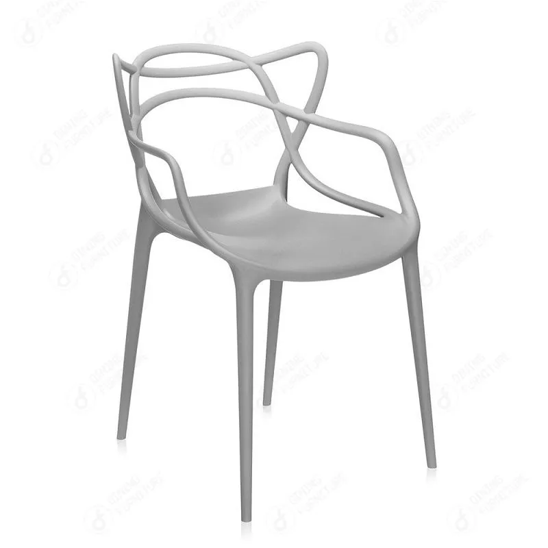 One Piece Plastic Dining Chair With Hollow Backrest DC-N01