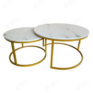 Marble Coffee Table Combination Living Room Metal Legs DT-S05