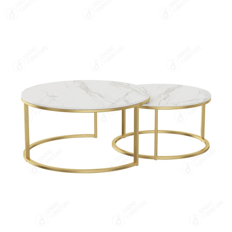 Marble Coffee Table Combination Living Room Metal Legs DT-S05