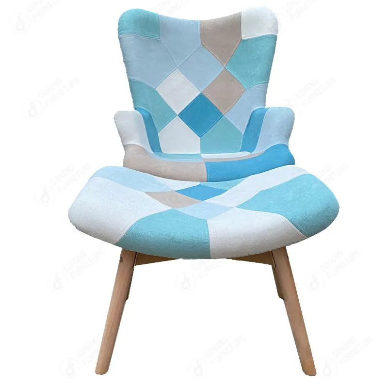 Fabric Sofa Chair Patchwork Pattern Single Recliner DS-03T