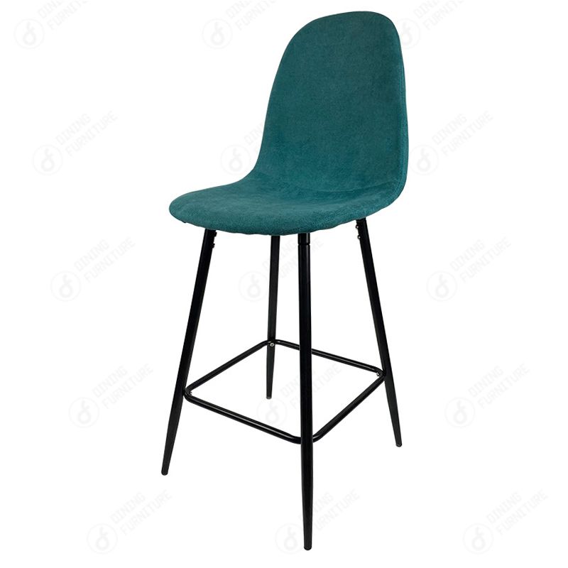 Fabric High Bar Chair Solid Color Wooden Legs DB-F05