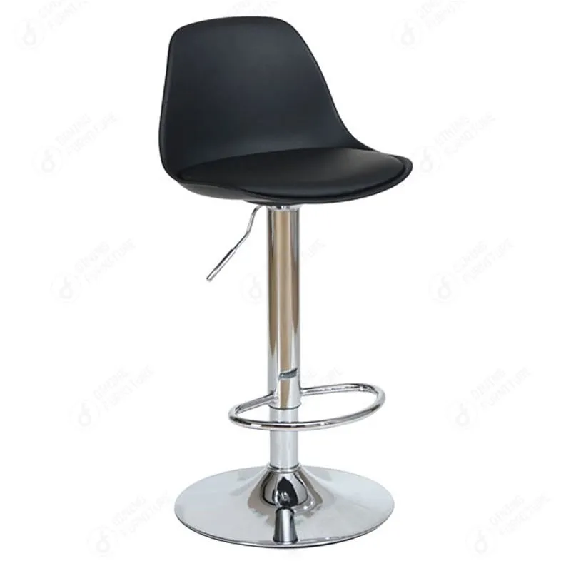Leather Chair High Metal Base Swivel Bar DB-P09S