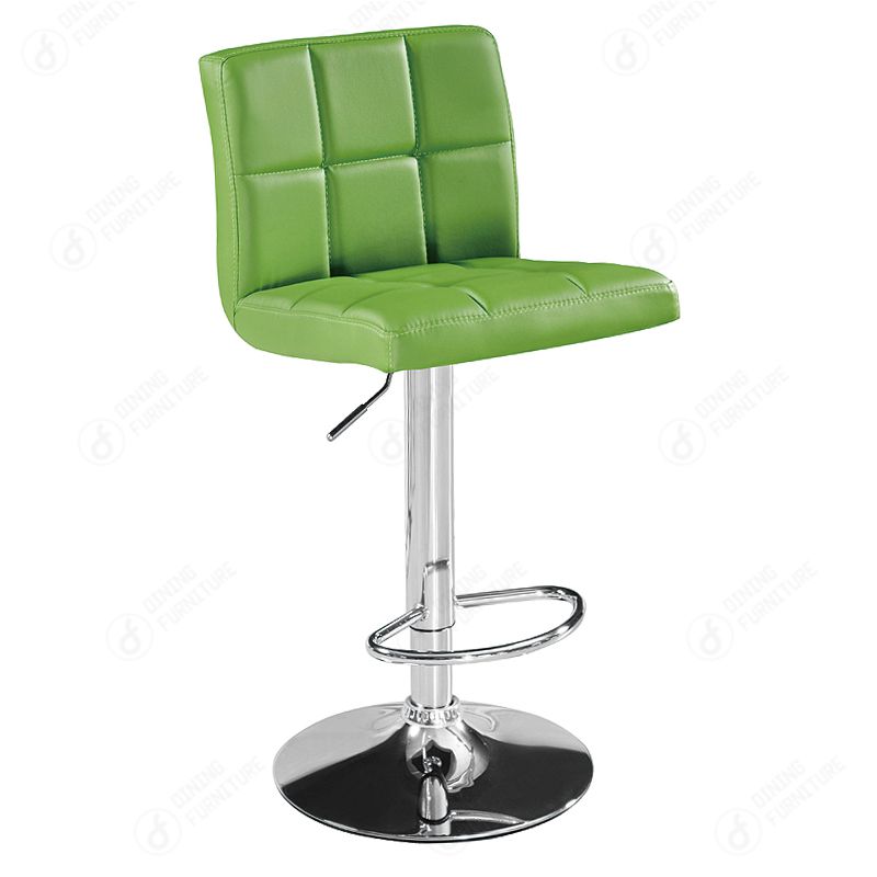 Bar Chair Leather High  Footrest Metal Legs DB-U60S
