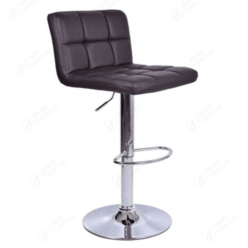 Bar Chair Leather High  Footrest Metal Legs DB-U60S