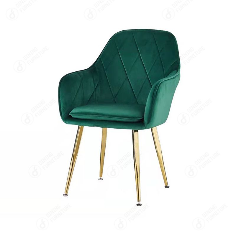 Velvet Soft Back Chair with Gold Plated Leg DC-R04