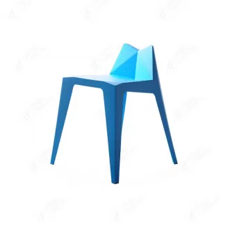 Plastic Geometric Chair Large Seat Low Back DC-N31