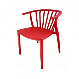 Colorful Hollow Durable PP Semi-enclosed Backrest Dining Chair DC-N38