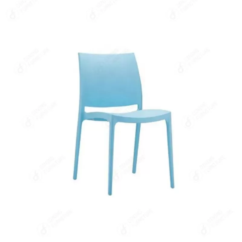 Multicolor Polypropylene Plastic Stackable Back Dining Chair DC-N24