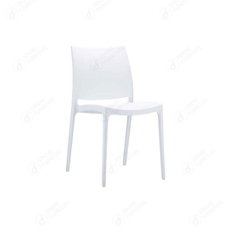 Multicolor Polypropylene Plastic Stackable Back Dining Chair DC-N24