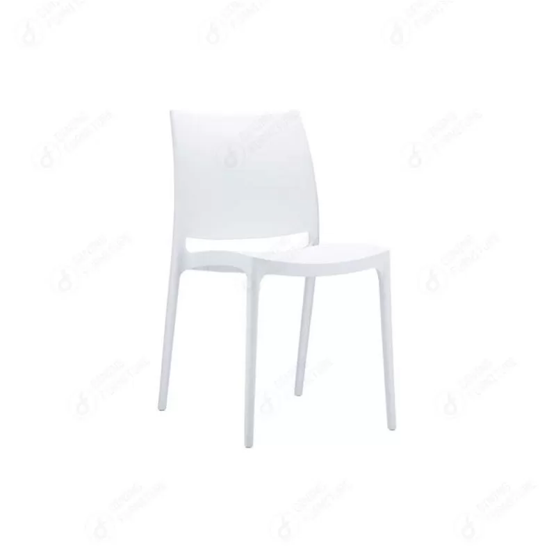 Multicolor Polypropylene Plastic Stackable Back Dining Chair DC-N24