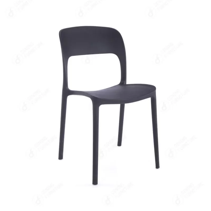 PP Dining Chair Plastic Backrest Stackable DC-N37