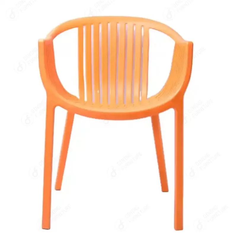 Plastic Hollow Back Armrest Dining Chair DC-N10