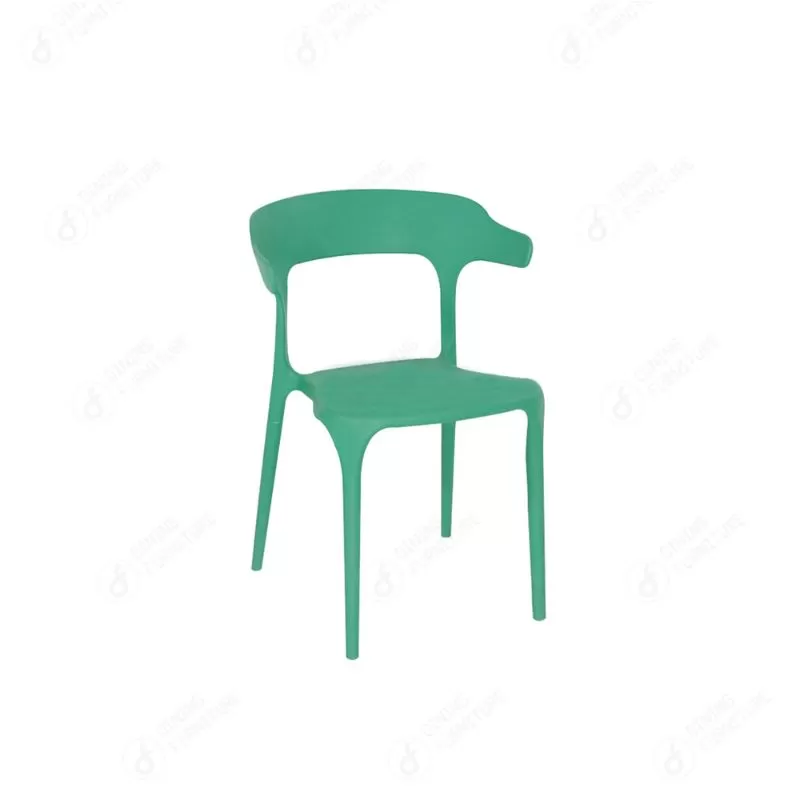 Colorful Plastic Dining Chair with Short Armrests DC-N12