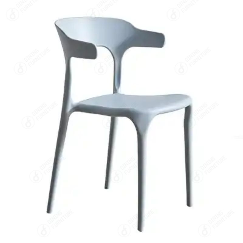 Colorful Plastic Dining Chair with Short Armrests DC-N12