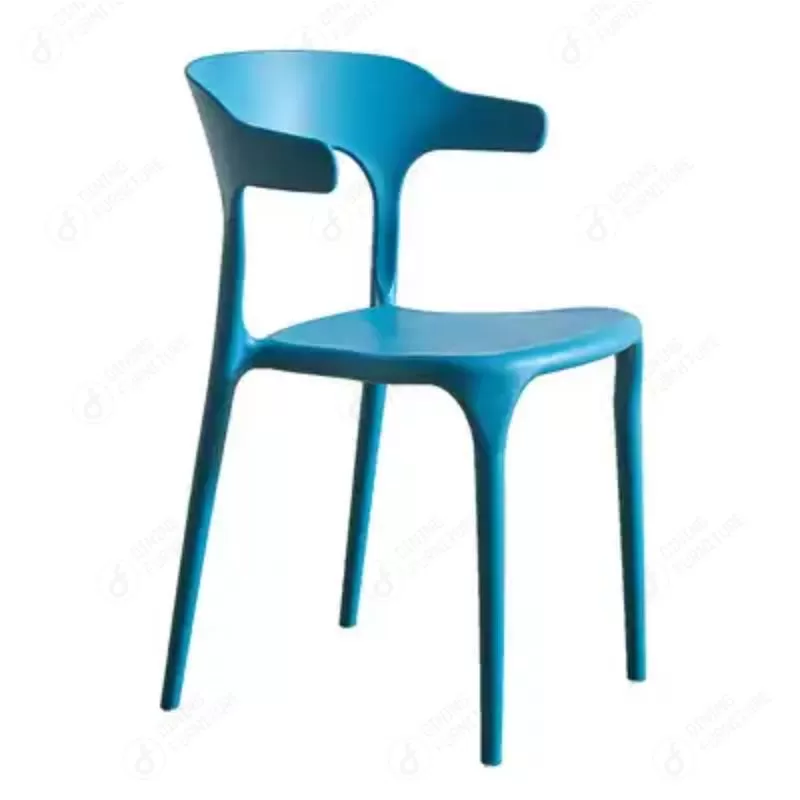 Colorful Plastic Dining Chair with Short Armrests DC-N12