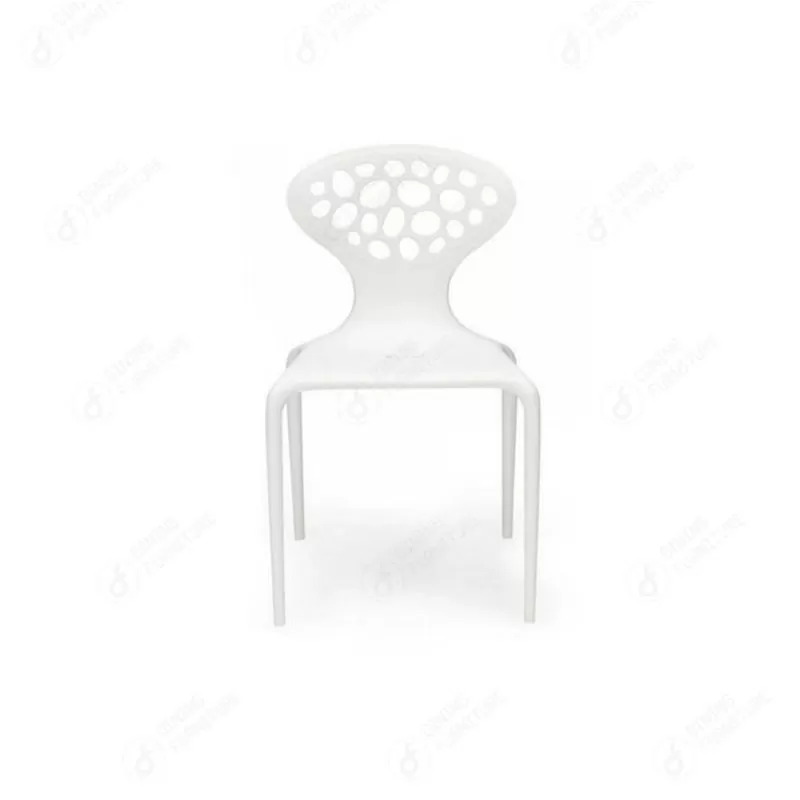 Colorful Hollow High Back Plastic Stacking Chair DC-N02