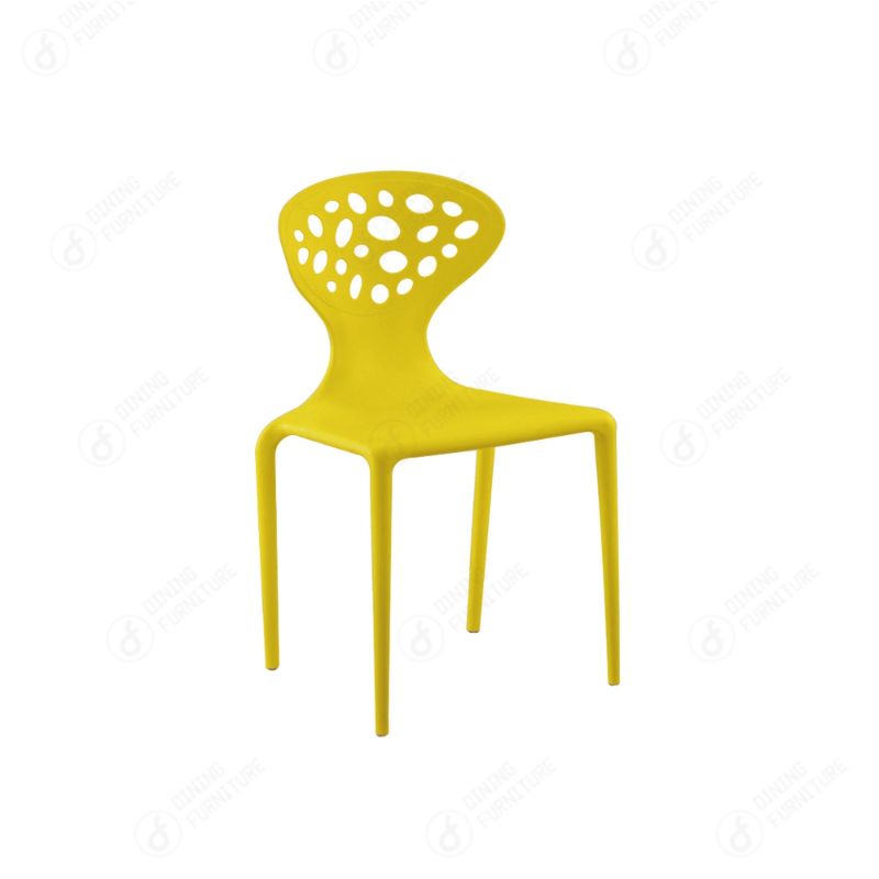 Colorful Hollow High Back Plastic Stacking Chair DC-N02