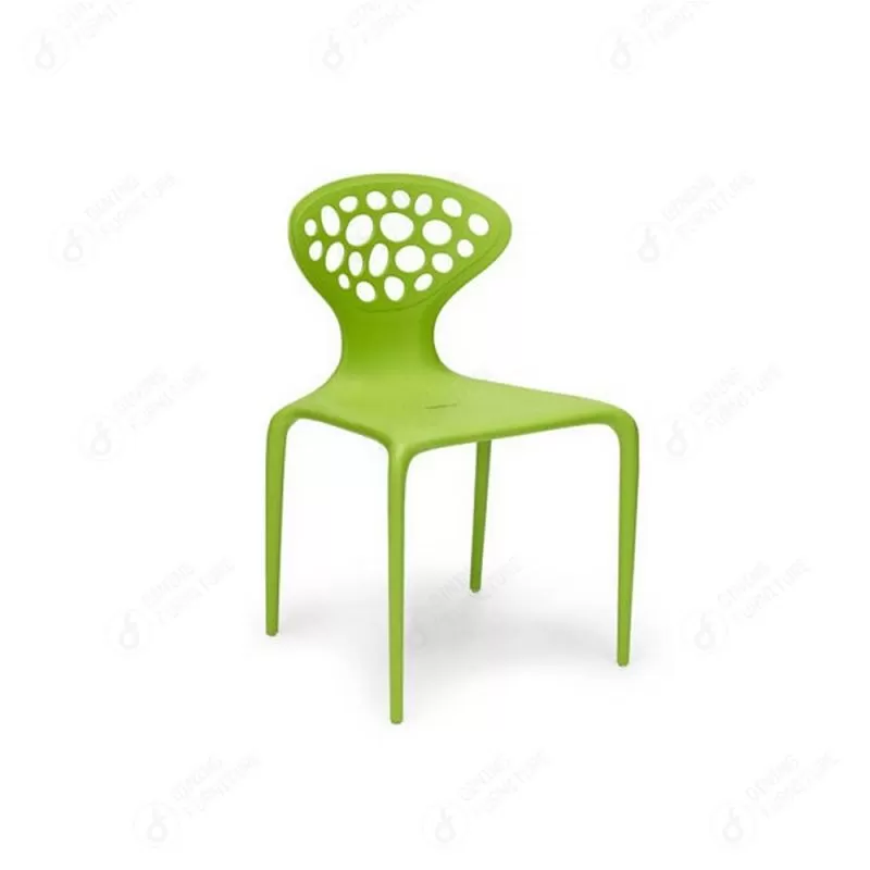 Colorful Hollow High Back Plastic Stacking Chair DC-N02