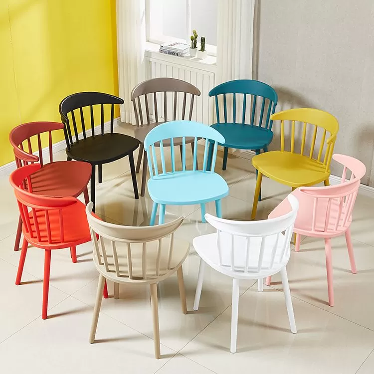 Plastic Dining Chair Office Coffee Milk Tea Shop Chair DC-N08