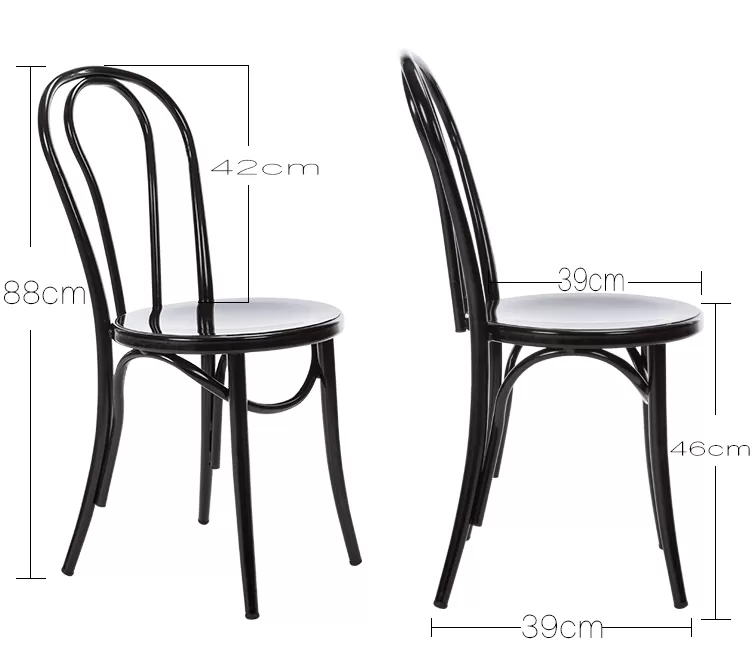 Sturdy Plastic Side Chairs with Hollow Backrest DC-N07