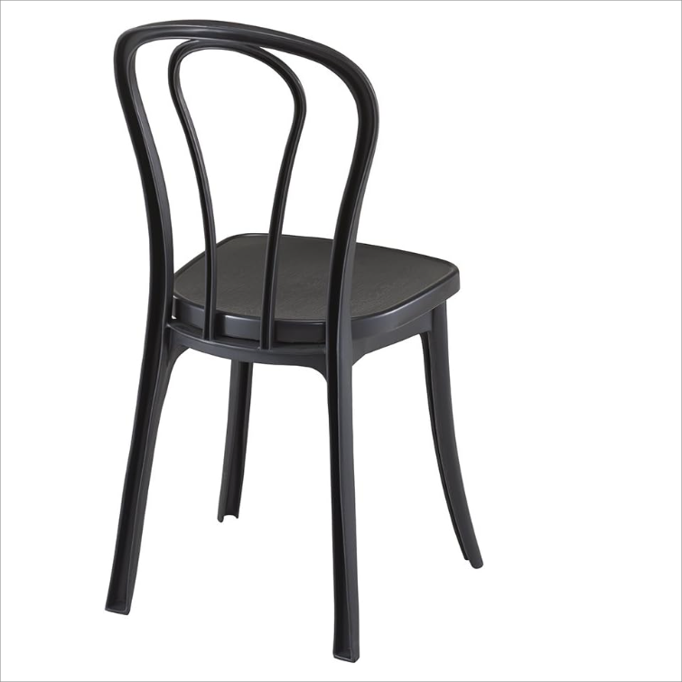 Sturdy Plastic Side Chairs with Hollow Backrest DC-N07