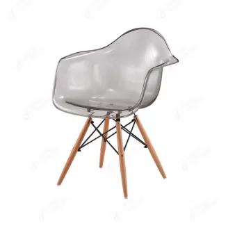 Acrylic Plastic Armchair Wooden Legs DC-P02P