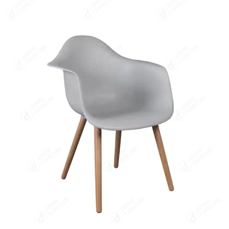 Short Wooden Legs Plastic Armchairs DC-P02G