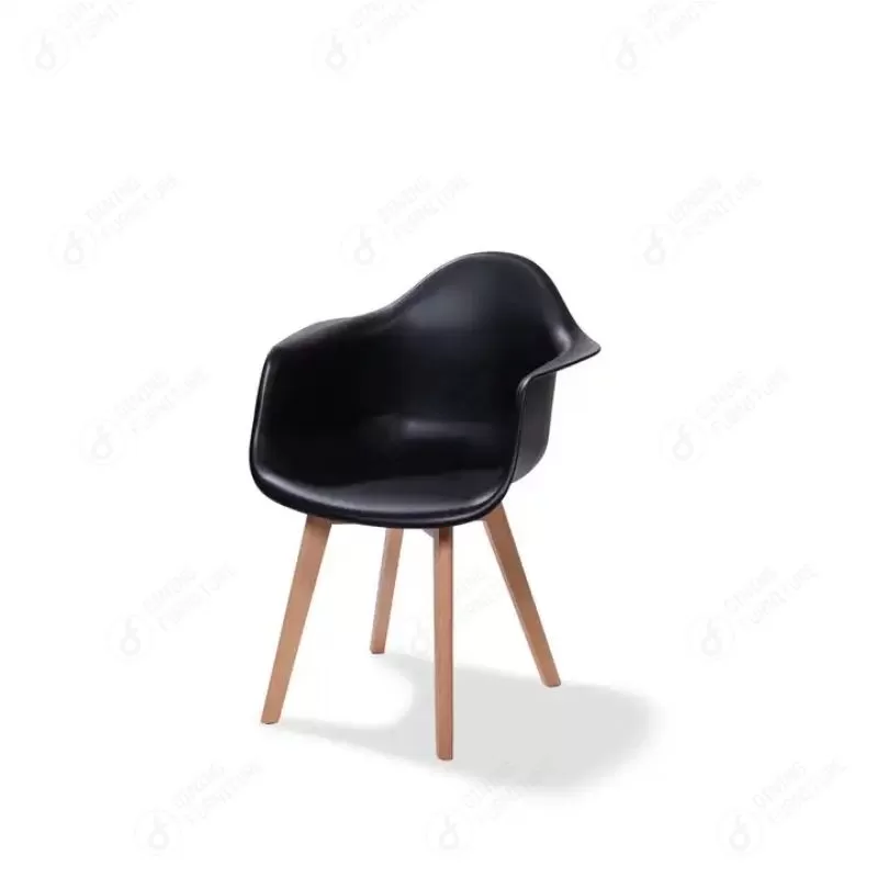 Short Wooden Legs Plastic Armchairs DC-P02G