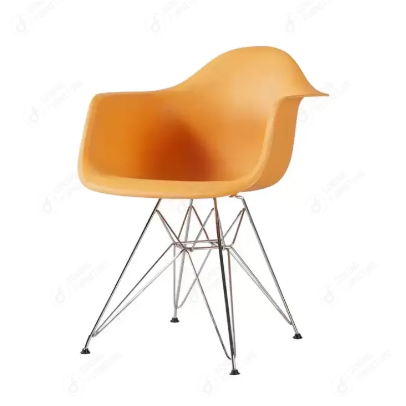 Plastic Dining Chair with Thin Iron Legs DC-P02M