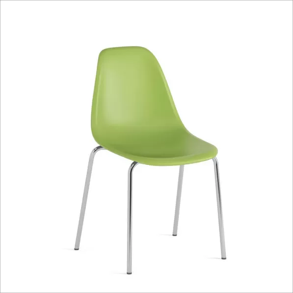 Colourful Plastic Dining Chair With Tube Base DC-P01E