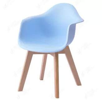 Plastic Chairs with Wooden Legs Armrest Chairs DC-P02W