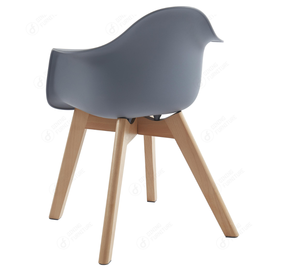 Plastic Chairs with Wooden Legs Armrest Chairs DC-P02W