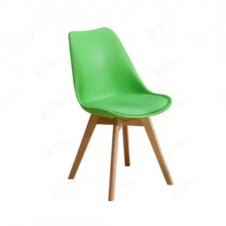 Plastic Combined with Solid Wood Dining Chairs DC-P03