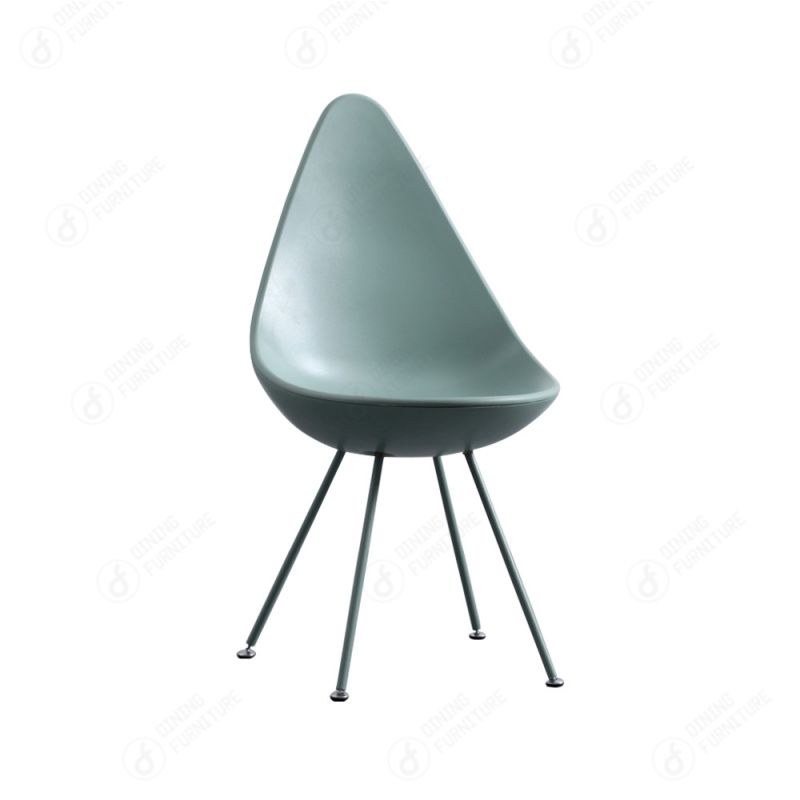 Drop-Shaped Plastic Metal Leg Chair DC-P12