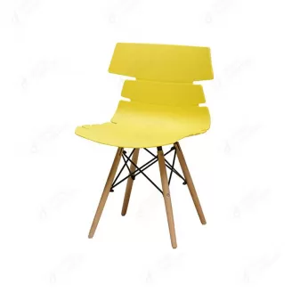 Plastic Beech Dining Chair with Irregular Backrest DC-P18