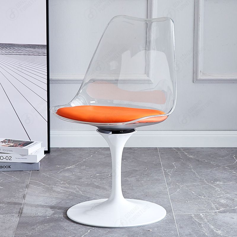 Transparent Backrest Plastic Chair with Colorful Cushions DC-P03PY