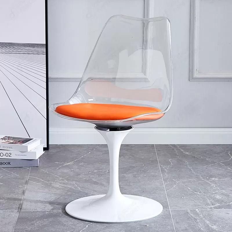 Transparent Backrest Plastic Chair with Colorful Cushions DC-P03PY