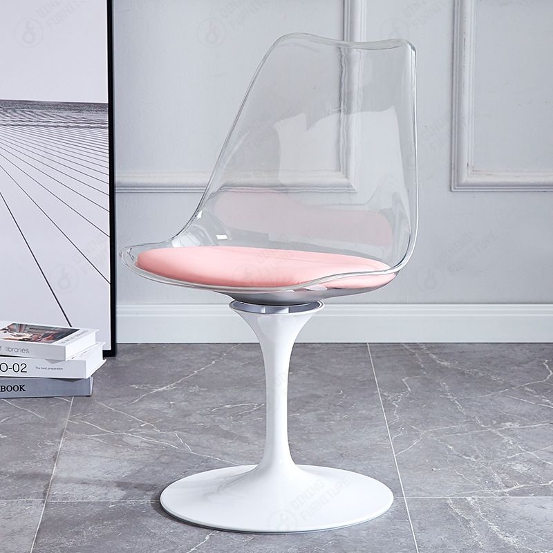 Transparent Backrest Plastic Chair with Colorful Cushions DC-P03PY