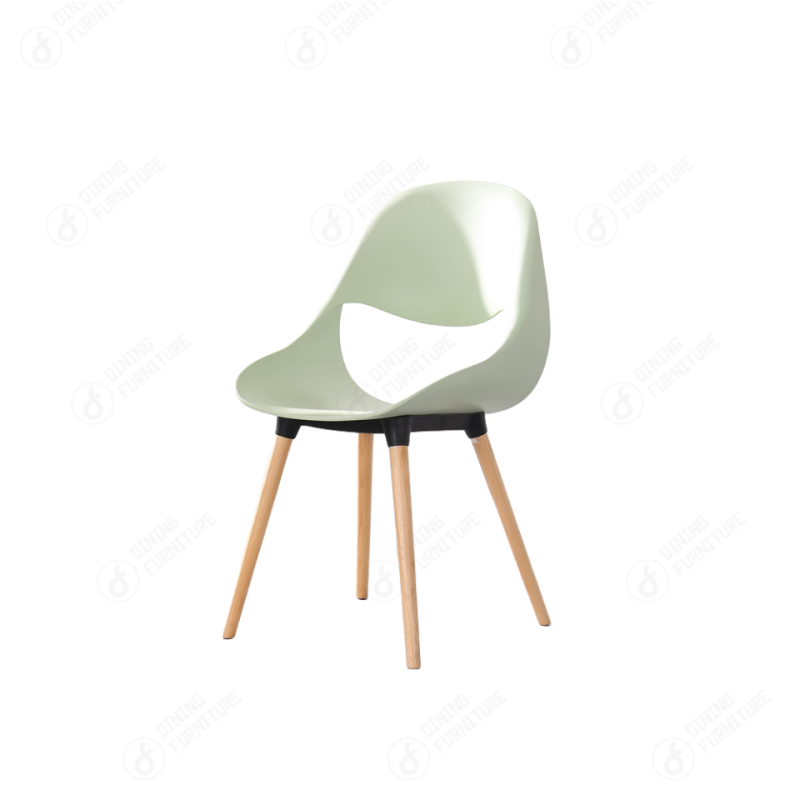 Multi-Colored Plastic Wooden Leg Dining Chair DC-P75