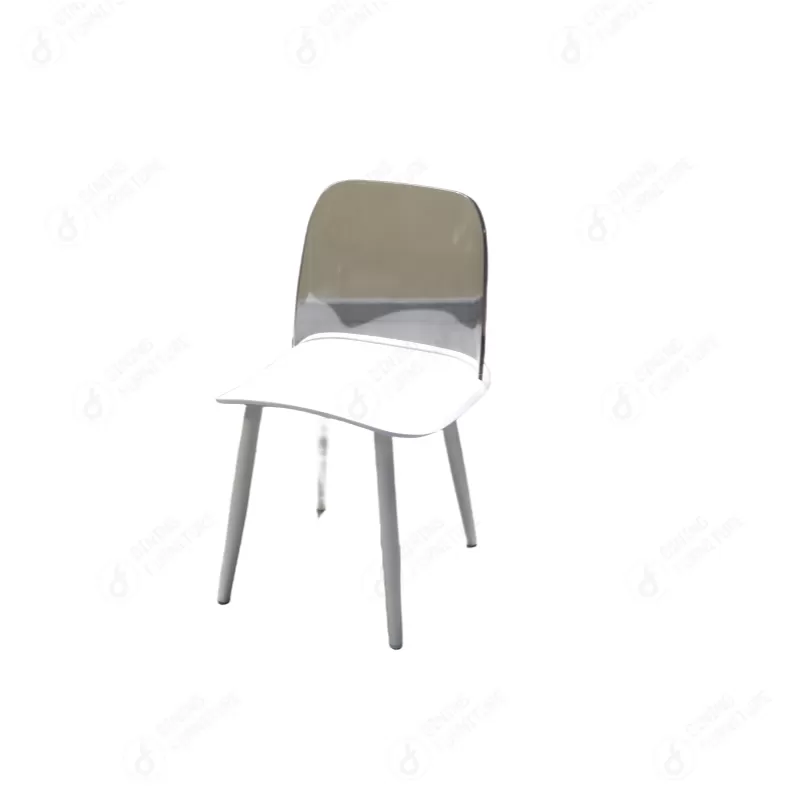 Plastic Chair with Clear Back and Iron Legs DC-P81P