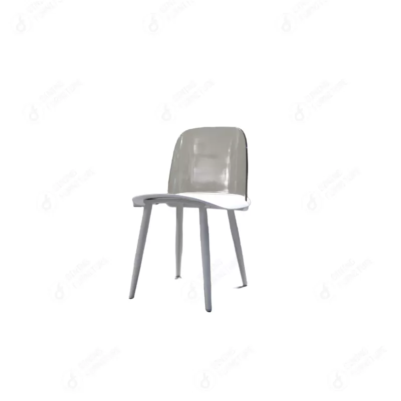 Plastic Chair with Clear Back and Iron Legs DC-P81P