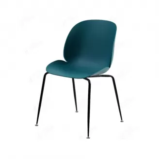 Colours Plastic Dining Chair with Iron Legs DC-P30