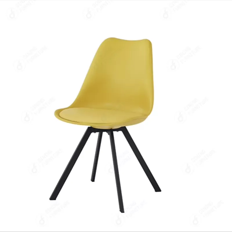 Multi-Colored Plastic Iron Leg Dining Chair DC-P03D