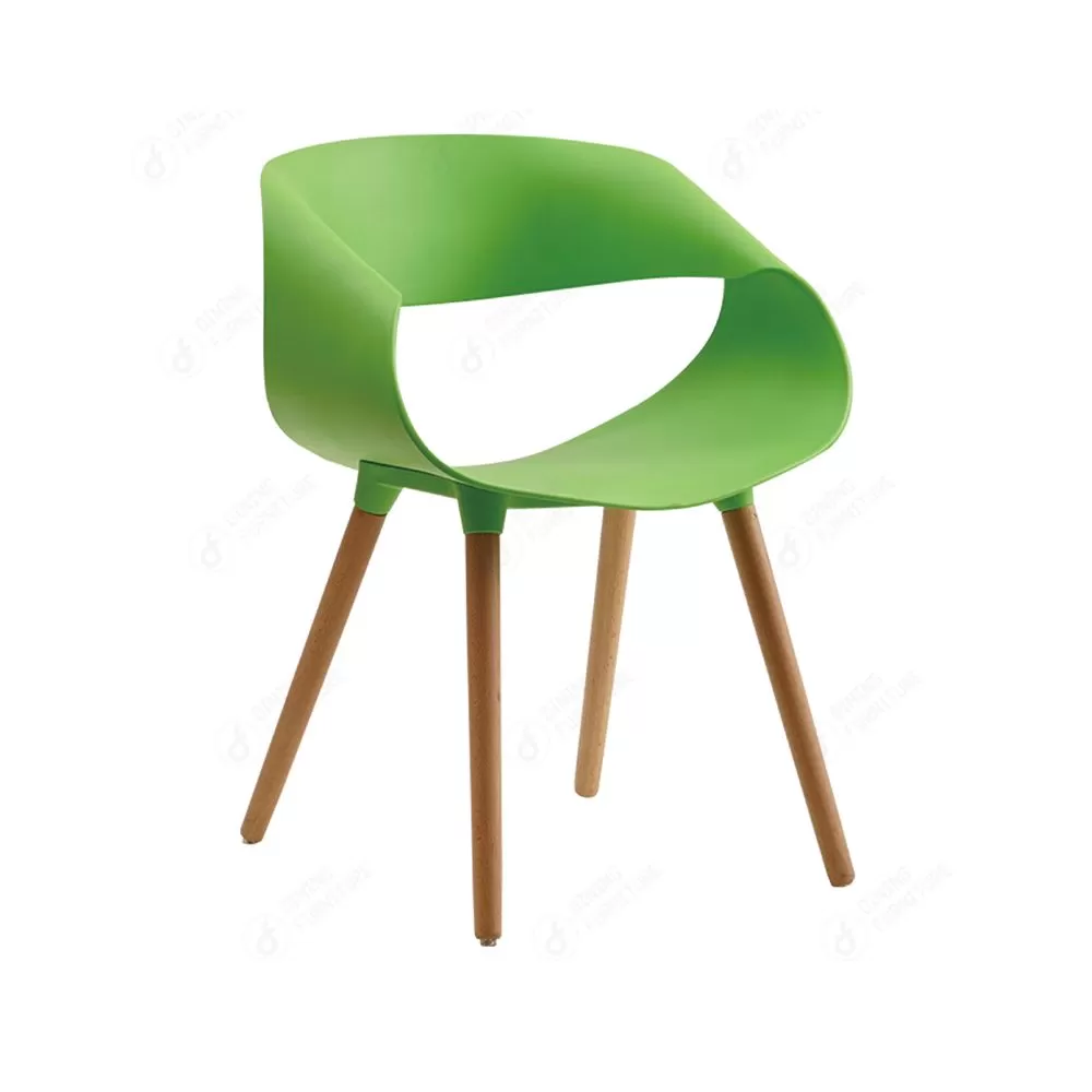 Solid Wood Plastic Backrest Plastic Dining Chair DC-P73