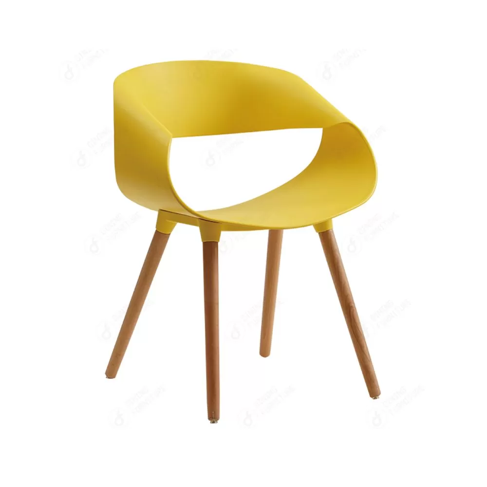 Solid Wood Plastic Backrest Plastic Dining Chair DC-P73