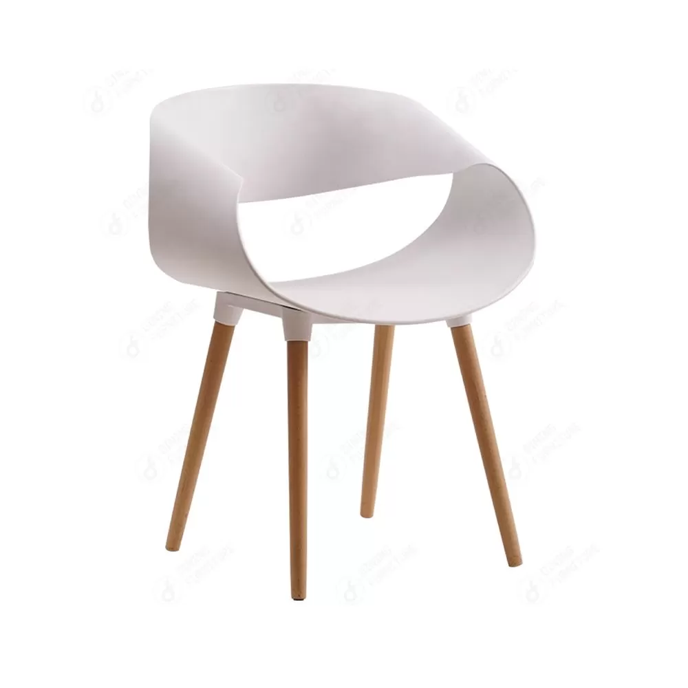 Solid Wood Plastic Backrest Plastic Dining Chair DC-P73