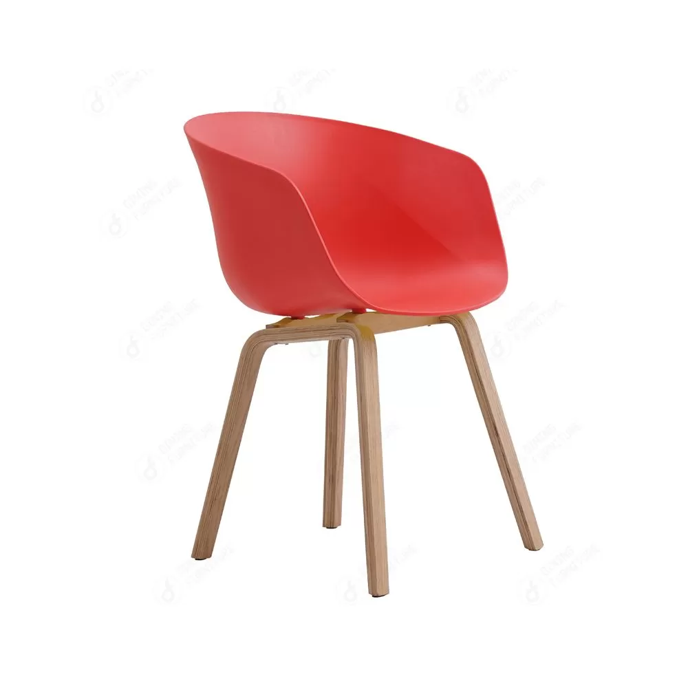 Wooden/Metal Legs Plastic Chairs PP Cafe Seating DC-P07A