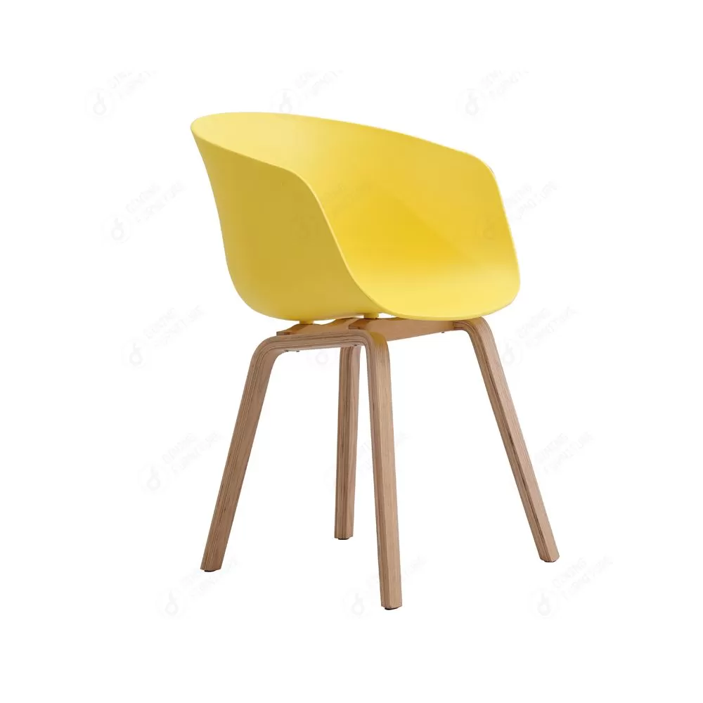 Wooden/Metal Legs Plastic Chairs PP Cafe Seating DC-P07A