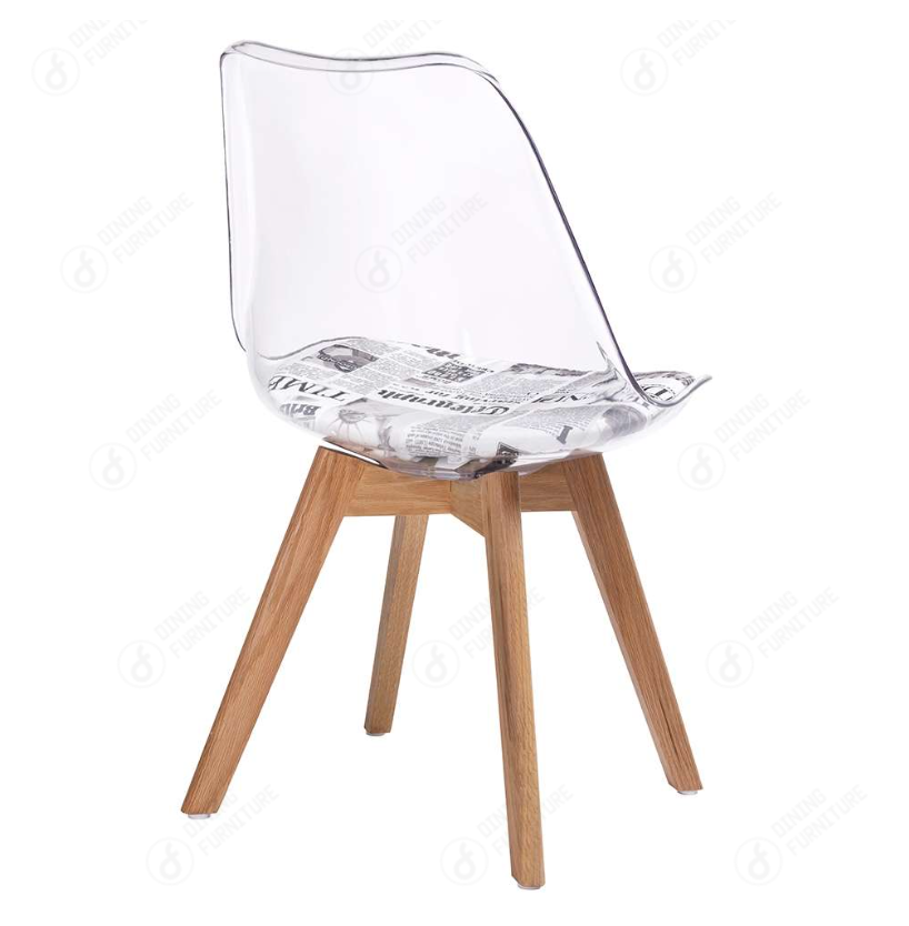 Transparent Plastic Studio Coffee Dining Chair DC-P03PD